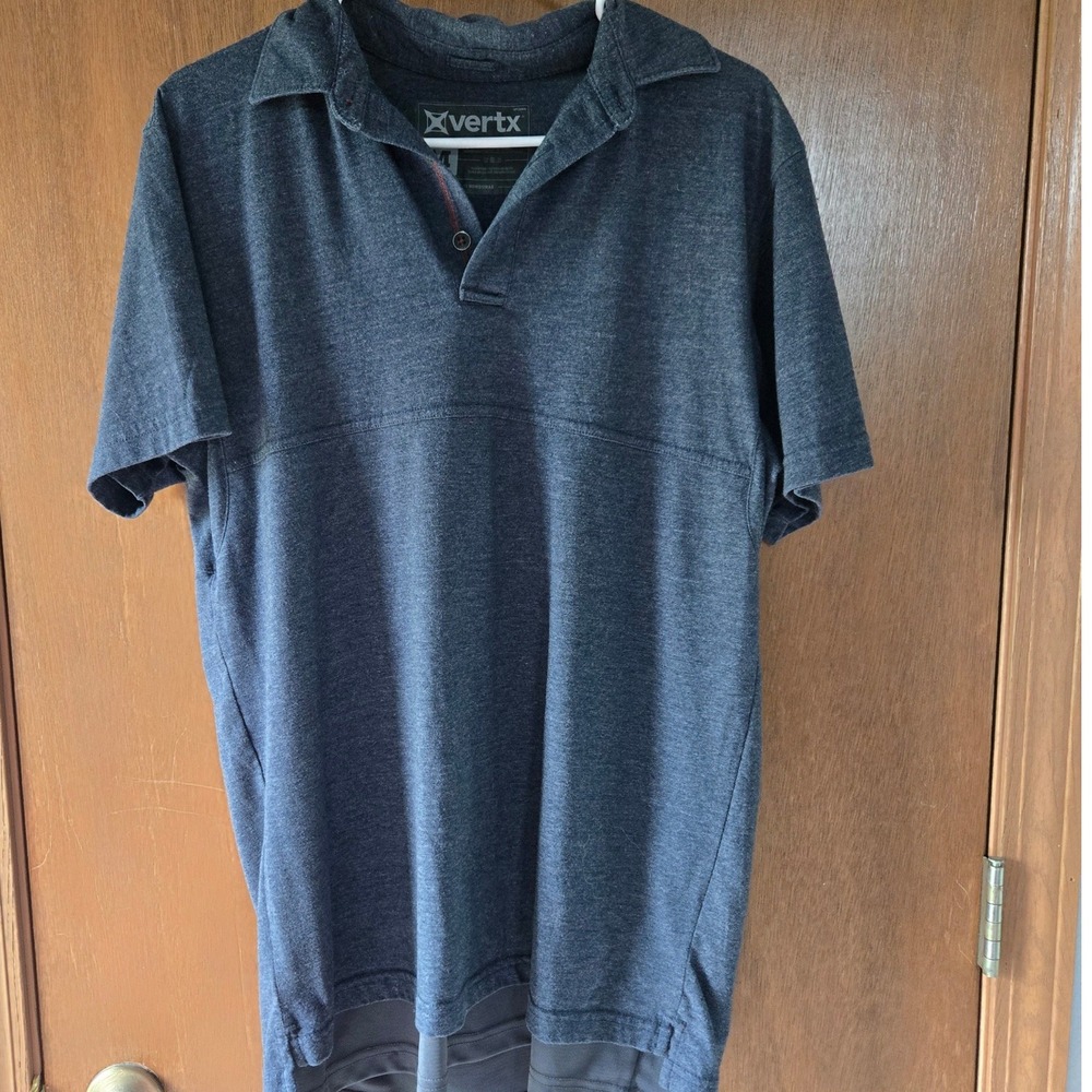 Vertx Mens Short Sleeve Polo Shirt Blue WeaponGuard Tactical Top Size M